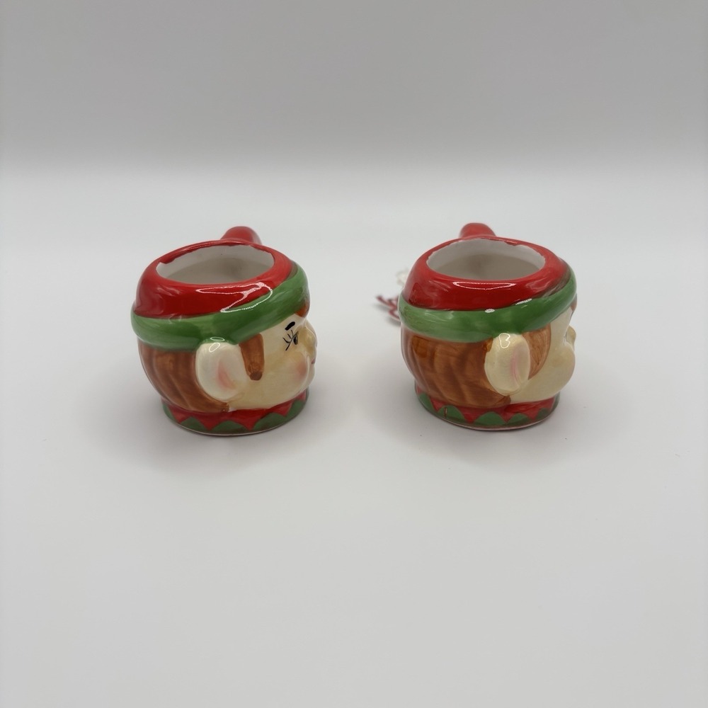 Mr. Christmas 2022 Nostalgic ELF Mini Mug Ornament Set of‎ 2 NWT Retro - Picture 3 of 6